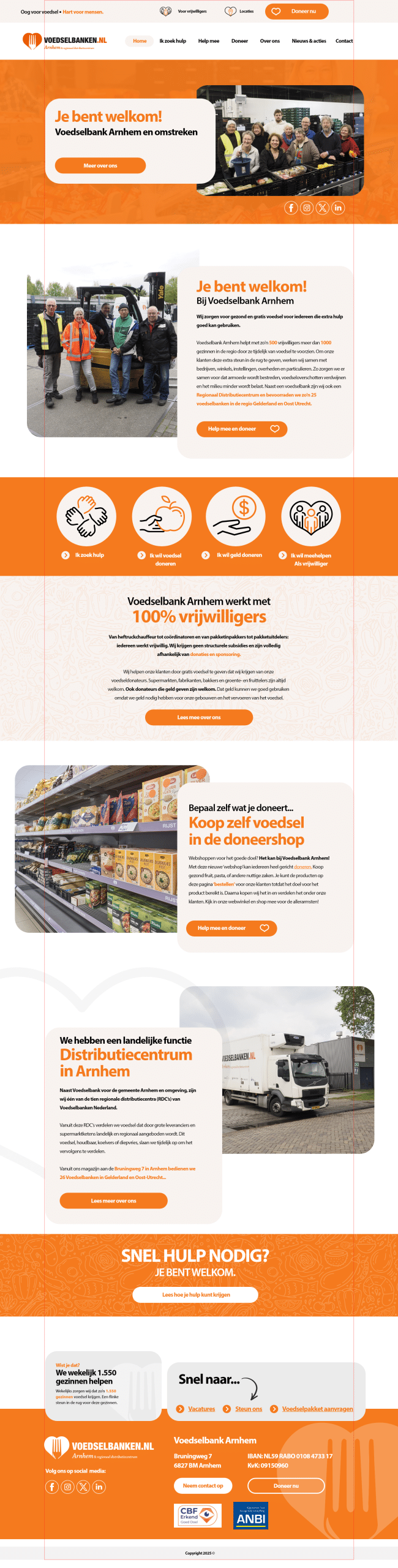 Visuele vormgeving website voedselbankarnhem.nl
