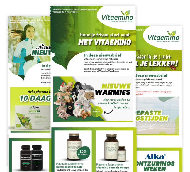 marketingondersteuning met maandelijkse digitale nieuwsbrieven
