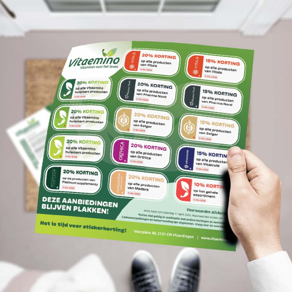 Direct mailing stickeractie Vitaemino Vlaardingen