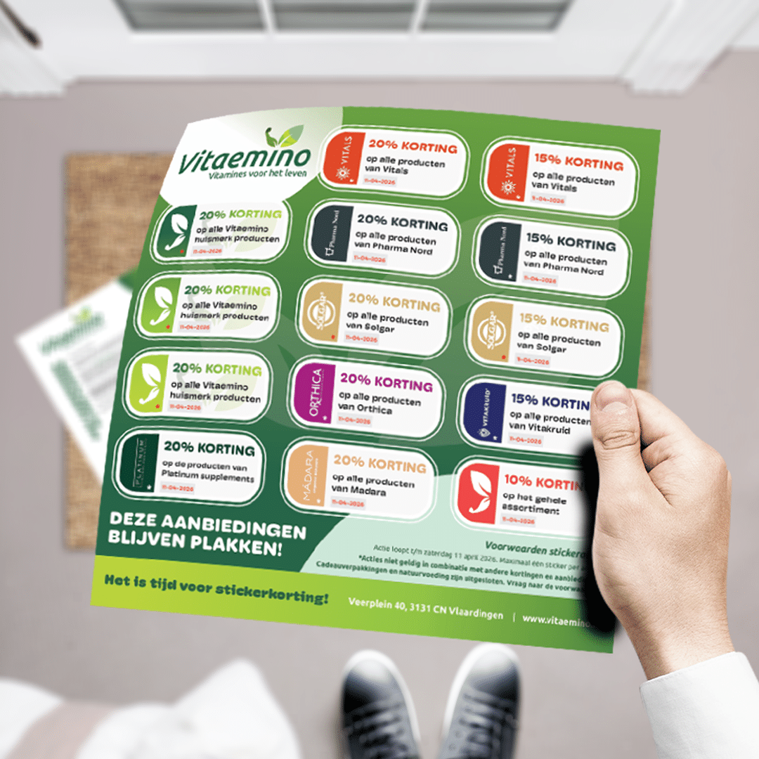 Direct mailing stickeractie Vitaemino Vlaardingen